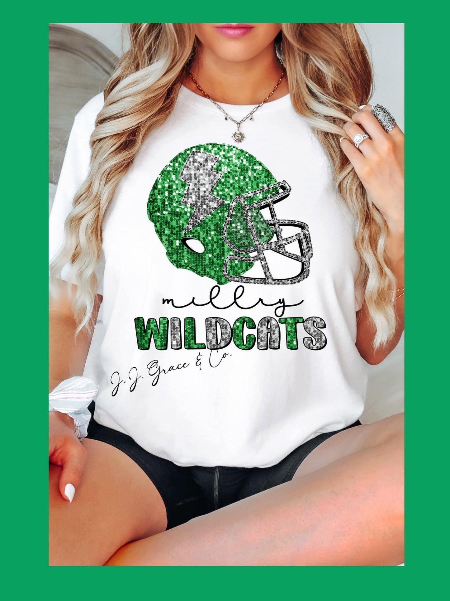 Millry Wildcats Sequin-Look Helmet