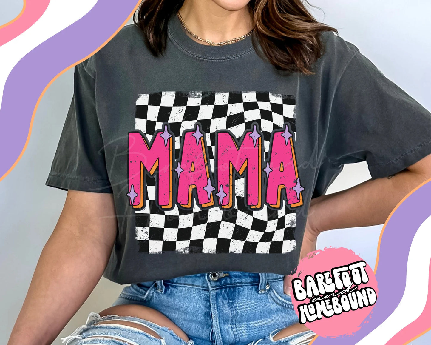 Retro Checkered Mama