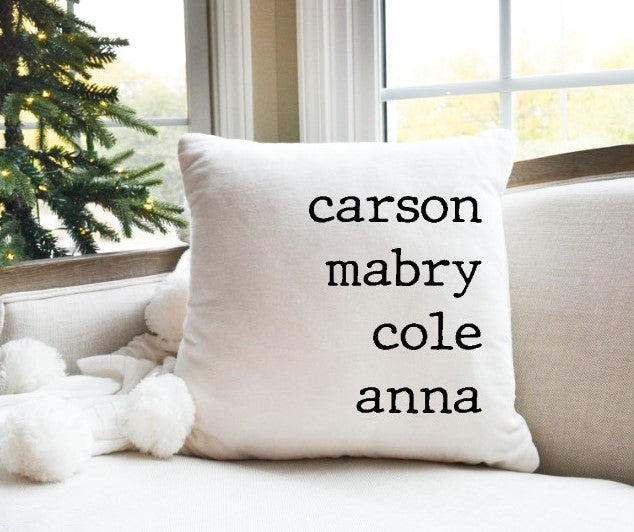 Children Pillow Cover - Add names in the Notes Section